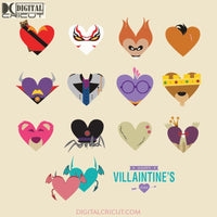 Valentine's Day Svg, Valentine Svg, Heart Svg, Disney Character Heart Svg, Cricut File, Clipart, Bundle, Disney Svg, Disney Cute Svg, Love Svg, Png, Eps, Dxf