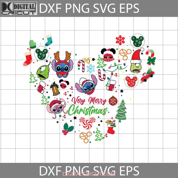 Very Merry Christmas Svg Gift Cricut File Clipart Png Eps Dxf