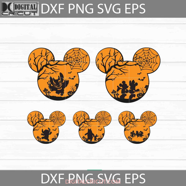 Mickey And Friends Vintage Halloween Svg Stitch Svg Pooh Piglet Bundle Cricut File Clipart Png Eps