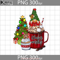 Warm Wishes Png Hot Cocoa Christmas Gift Digital Images 300Dpi