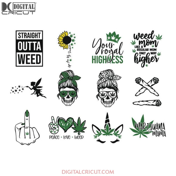 Weed svg bundle, weed sunflower svg, weed unicorn svg,