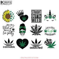 Weed svg Bundle, weed sunflower svg, weed unicorn svg, cannibis svg, rolling tray svg, weed mom life svg, cannabis svg,