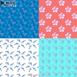 Whale Of A Time Ocean Whales Seamless Pattern Digital Papers Scrapbook Paper Background Wallpaper