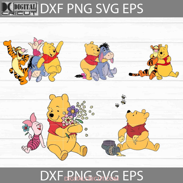 Winnie The Pooh Svg Bundle Cute Bear Cartoon Cricut File Clipart Png Eps Dxf