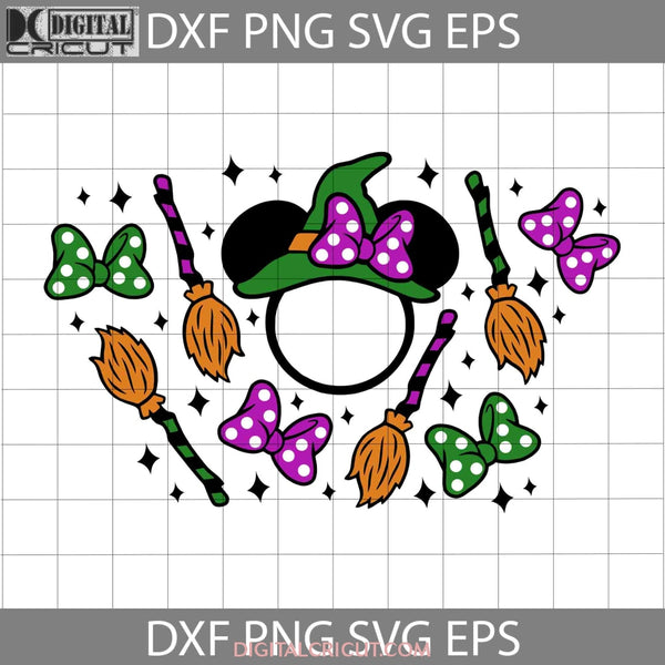 Witch Minnie Svg Halloween Cricut File Clipart Png Eps Dxf