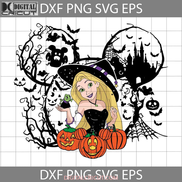 Rapunzel Witch Mickey Head Svg Halloween Cricut File Clipart Png Eps Dxf