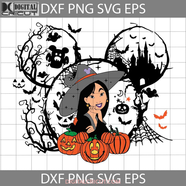 Mulan Witch Mickey Head Svg Halloween Cricut File Clipart Png Eps Dxf