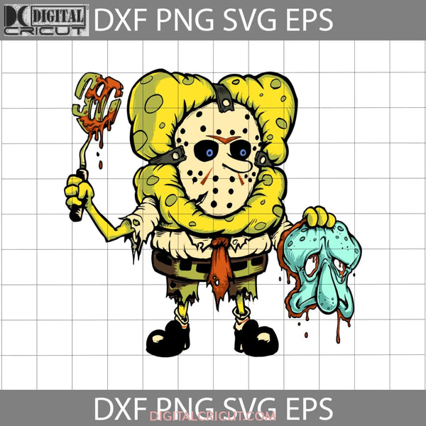 Spongebob Jason Svg Zombie Halloween Svg Gift Cricut File Clipart Png Eps Dxf